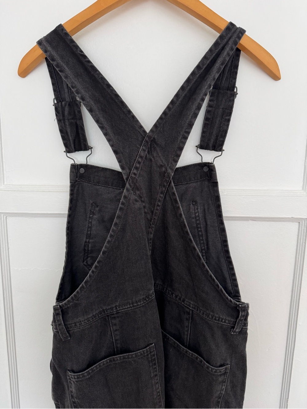 We The Free Ziggy Black Denim Overalls Free People - Picture 5 of 5